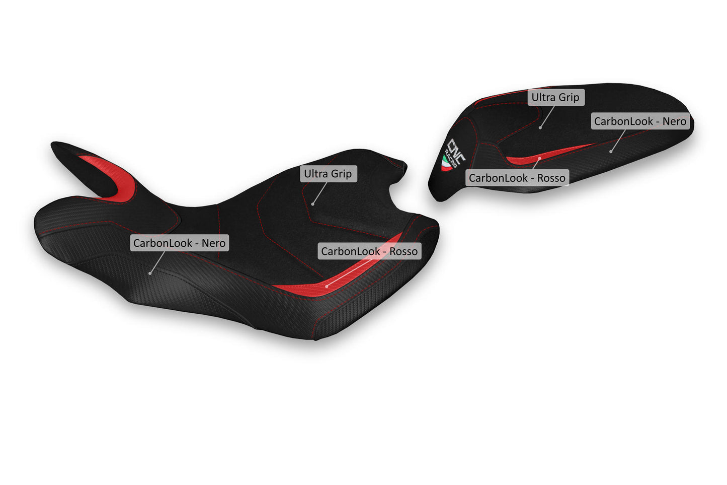 CNC Racing Rider and Passenger Seat Covers for the MV Agusta Turismo Veloce 800