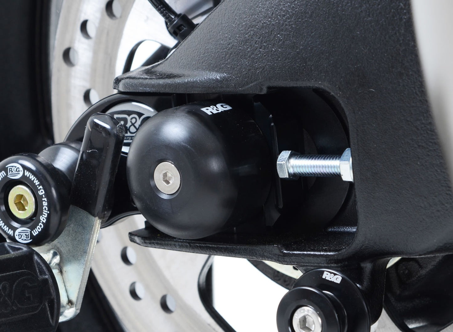 R&G Racing Swingarm Protectors (expanding type) for Suzuki GSX-S1000 '79-'22, GSX-S1000F '15-'22, GSX-S1000GT '22, Katana '19-'22 & etc