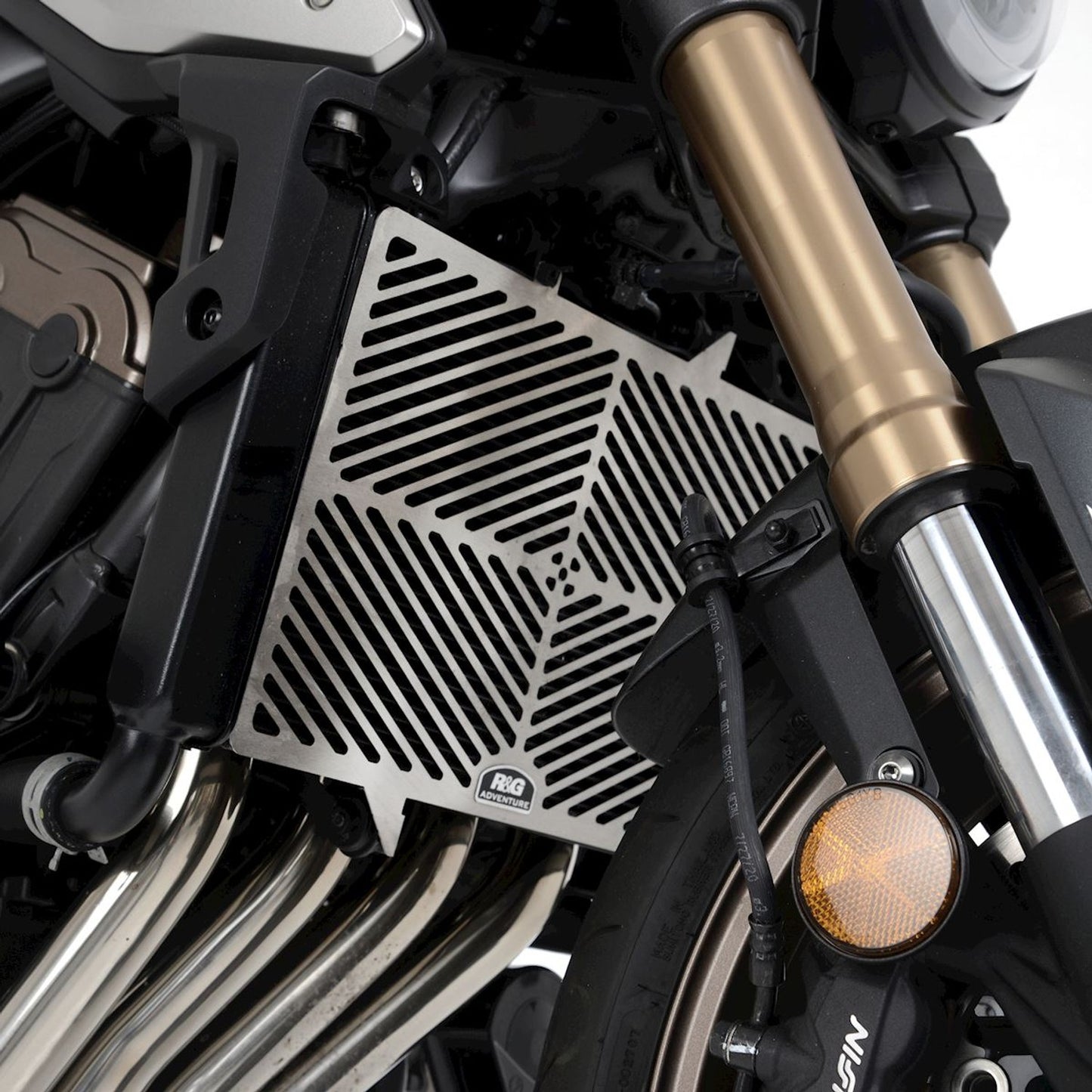 R&G Racing Stainless Steel Radiator Guard for Honda CB650R / CBR650R '19-'22, CBR650F / CB650F '13-'21