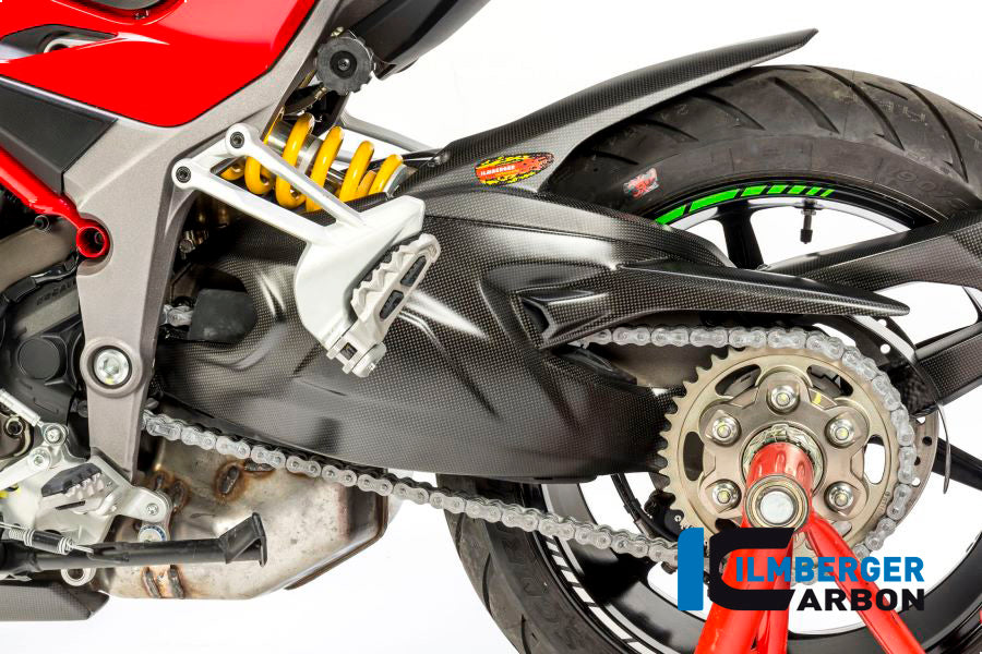 Ilmberger Carbon Swingarm Cover / Upper Chainguard Carbon for the Ducati Multistrada 1200 DVT '15