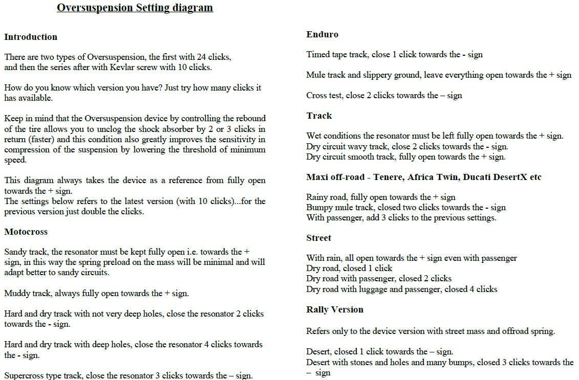OverSuspension for the Triumph Daytona / Street Triple 765 R / RS / S, and Tiger 800 / 850 / 900