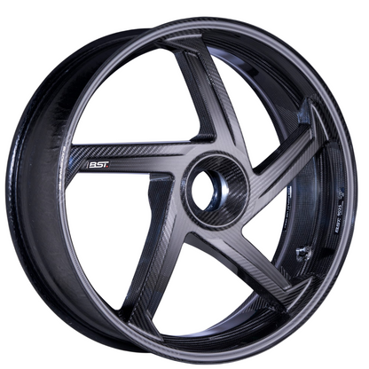 BST Star TEK Carbon Fiber Rear Wheel for the Ducati 1299 / 1199 / V4 /V2 Panigale, 1098 / 1198,  Streetfighter 1098/V4/V2, Supersport, Multistrada 1200, 1260, V4 Pikes Peak, Monster 1200, and Norton V4SV / V4CR  - 6.0 x 17