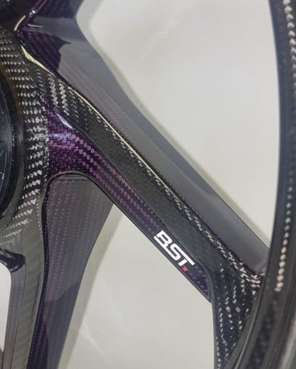 BST Star TEK Carbon Fiber Rear Wheel for the Ducati 1299 / 1199 / V4 /V2 Panigale, 1098 / 1198,  Streetfighter 1098/V4/V2, Supersport, Multistrada 1200, 1260, V4 Pikes Peak, Monster 1200, and Norton V4SV / V4CR  - 6.0 x 17