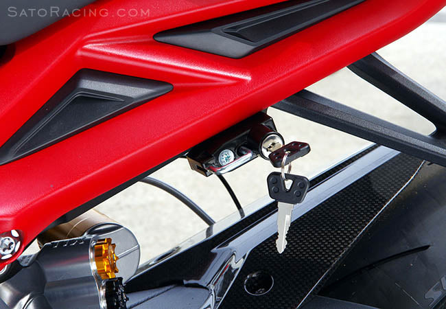 Sato Racing Helmet Lock for Triumph Daytona 675/R and Street Triple 675 / 765 (13-22)