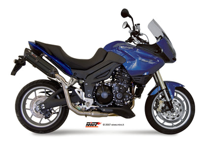 MIVV Slip-on, Suono Black, Standard Exhaust For Triumph Tiger 1050 2007-2013