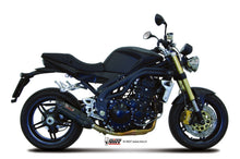 MIVV Slip-on, Suono Black, Low Down Exhaust For Triumph Speed Triple 1050 2007-2010