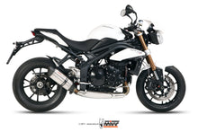 MIVV Slip-on, Suono Stainless Steel, Low Down Exhaust For Triumph Speed Triple 1050 2011-2015