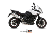 MIVV Slip-on, Oval Titanium, Standard Exhaust For Triumph Tiger 1050 Sport 2013-2016