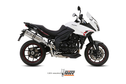 MIVV Slip-on, Speed Edge Stainless Steel, Standard Exhaust For Triumph Tiger 1050 Sport 2013-2016