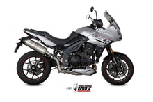 MIVV Slip-on, Oval Titanium, Standard Exhaust For Triumph Tiger 1050 Sport 2017-2020