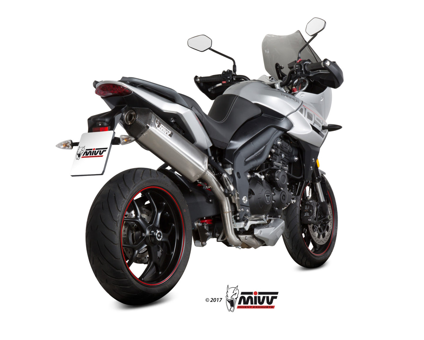 MIVV Slip-on, Speed Edge Stainless Steel, Standard Exhaust For Triumph Tiger 1050 Sport 2017-2020