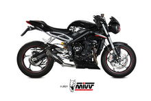 MIVV Slip-on, X-M5 Black, Standard Exhaust For Triumph Street Triple 765 R/S/RS 2017-2022