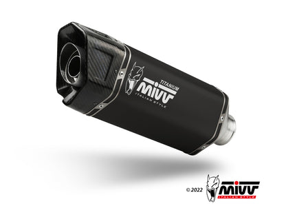MIVV Slip-on, SR-1 Black Titanium, Standard Exhaust For Triumph Speed Triple 1200 RR 2021-2023