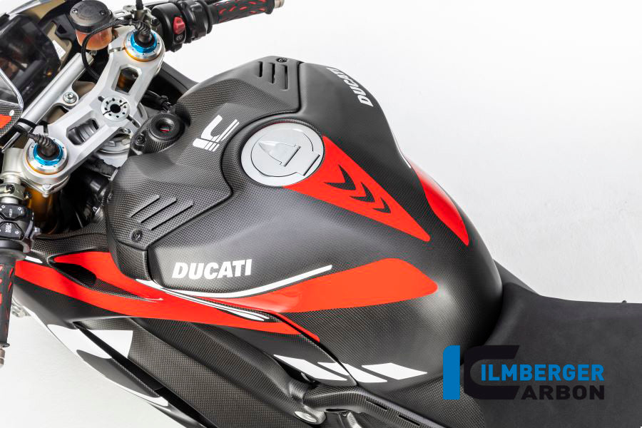 Ilmberger Carbon Tank Fairing with Crash Pads for the Ducati Panigale V4 / V4 S '20-22 / V4 R Racing '18-21