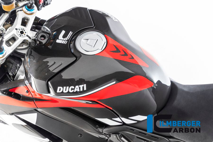 Ilmberger Carbon Tank Fairing with Crash Pads for the Ducati Panigale V4 / V4 S '20-22 / V4 R Racing '18-21