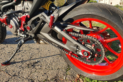 CNC Racing Billet Chain Adjuster Blocks for the Ducati Monster 937, Panigale / Streetfighter / Multistrada V2 (2025+) & Hypermotard 698 Mono