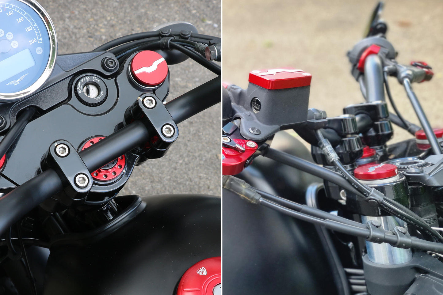 CNC Racing Fork Leg Plug Cap Set for Moto Guzzi V7 (2019+)