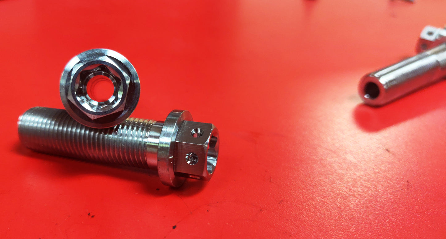 TPO Titanium Rear Axle Pinch Bolts for Ducati's with large hubs
