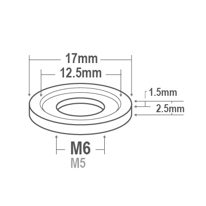 Proti Titanium Universal Washer M6WS-TI
