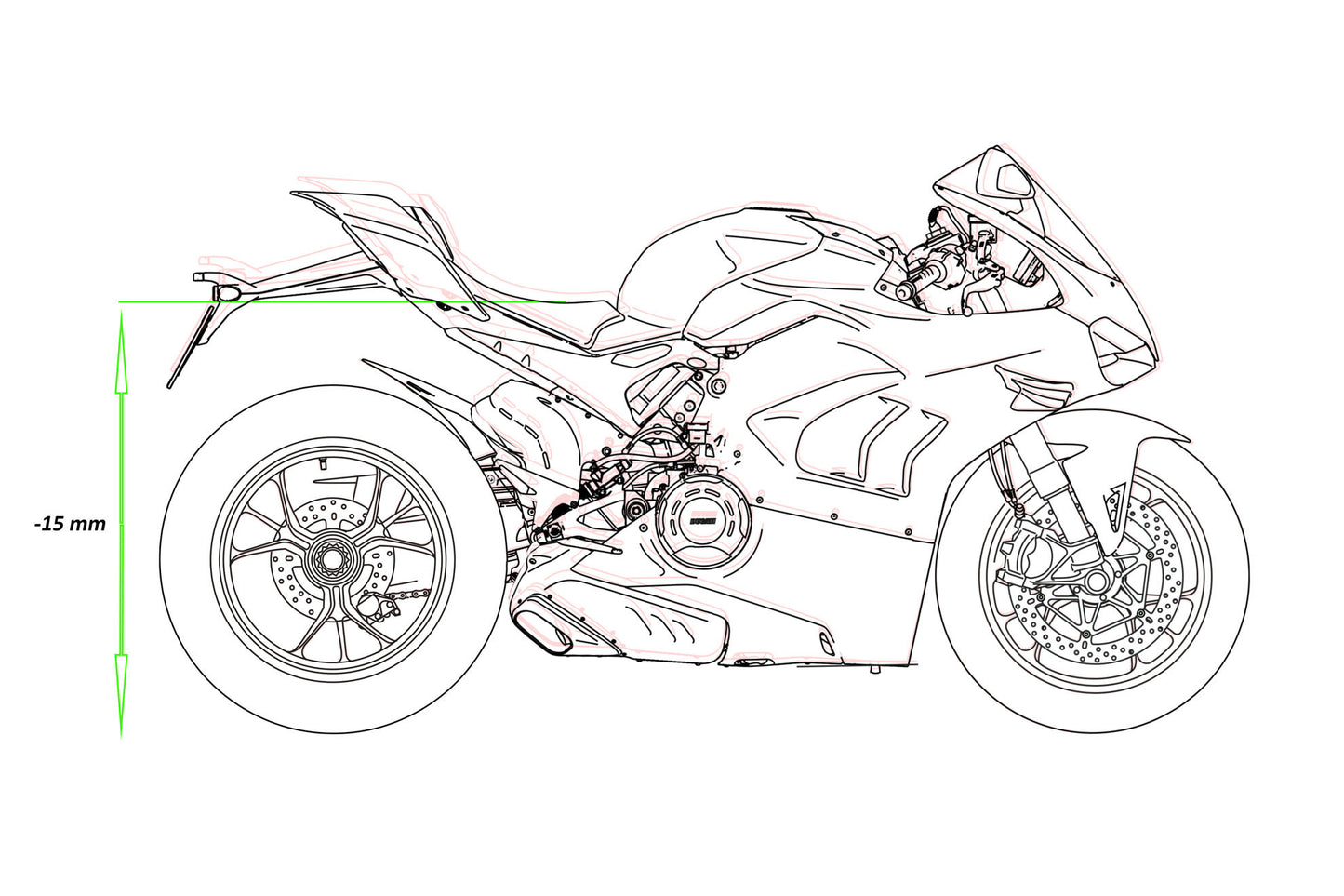 CNC Racing Lowering Links For the Ducati Panigale / Streetfighter V4 / S / Speciale / R
