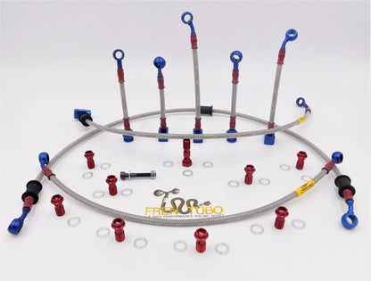 Fren Tubo Carbotech Carbon Fiber, Kevlar or Stainless Complete Brake Line Kit for the Ducati Supersport 900 SS '01-02