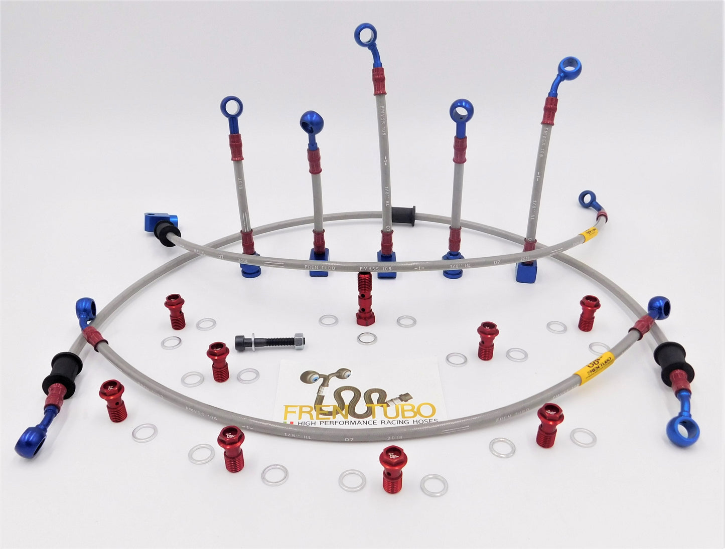 Fren Tubo Carbotech Carbon Fiber, Kevlar or Stainless Complete Brake Line Kit for the Kawasaki Z 800 '13-16