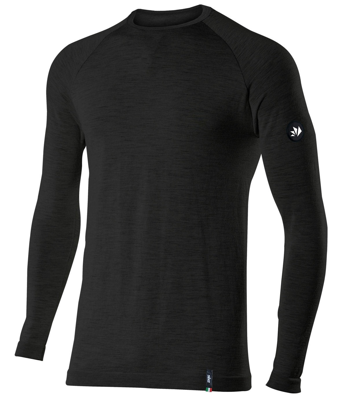 SIX2 Lightweight Merino Wool Long-sleeve Mock Neck Shirt