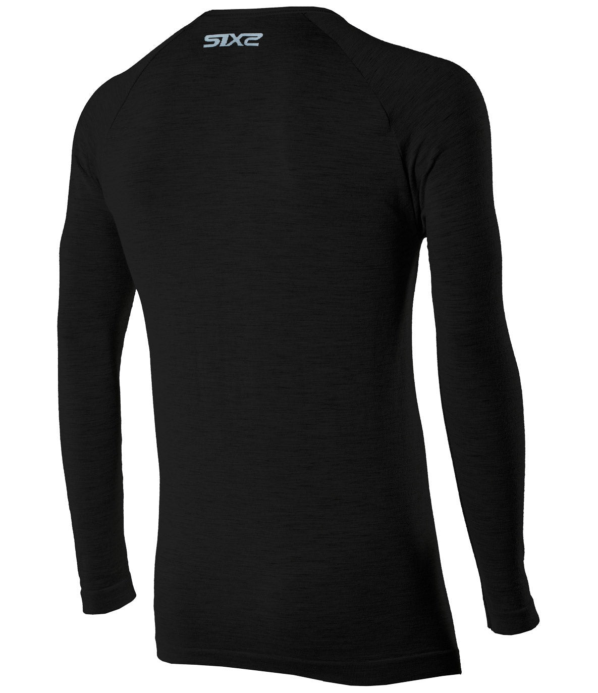 SIX2 Lightweight Merino Wool Long-sleeve Mock Neck Shirt
