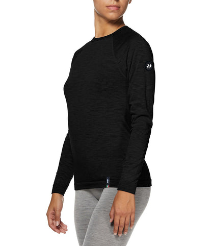 SIX2 Lightweight Merino Wool Long-sleeve Mock Neck Shirt