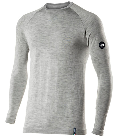 SIX2 Lightweight Merino Wool Long-sleeve Mock Neck Shirt