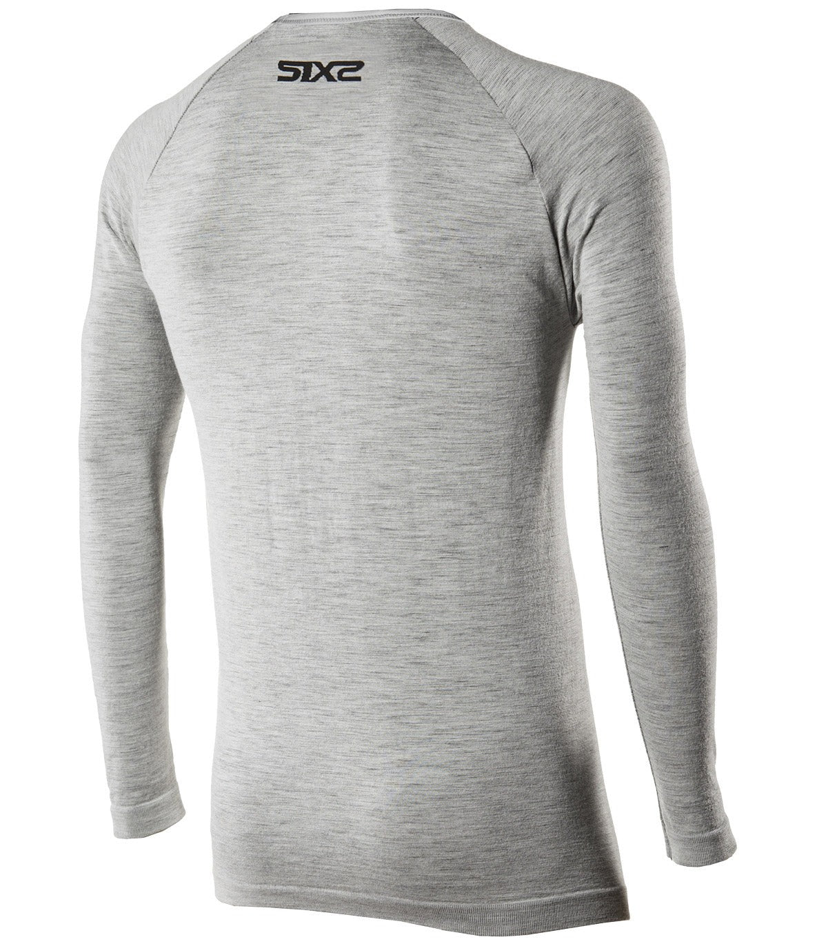 SIX2 Lightweight Merino Wool Long-sleeve Mock Neck Shirt
