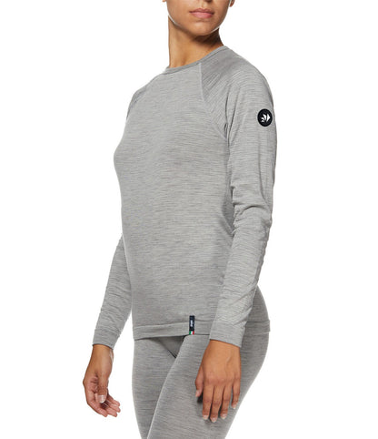 SIX2 Lightweight Merino Wool Long-sleeve Mock Neck Shirt