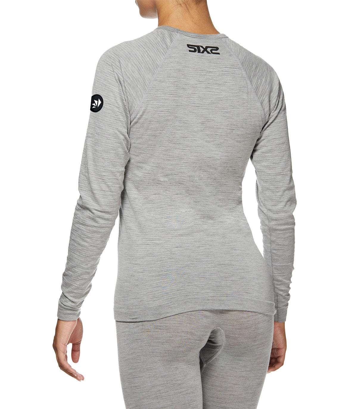 SIX2 Lightweight Merino Wool Long-sleeve Mock Neck Shirt