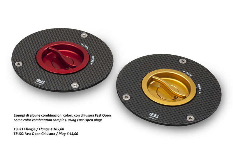 CNC Racing Carbon Fiber Gas Cap Flange for newer Ducati's  MV's and Aprilia's