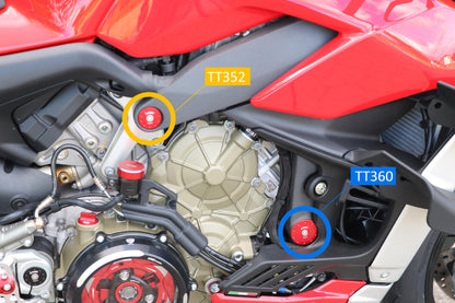 CNC Racing Upper Frame Plug Kit for Ducati Panigale / Streetfighter V4 / S / R / Speciale