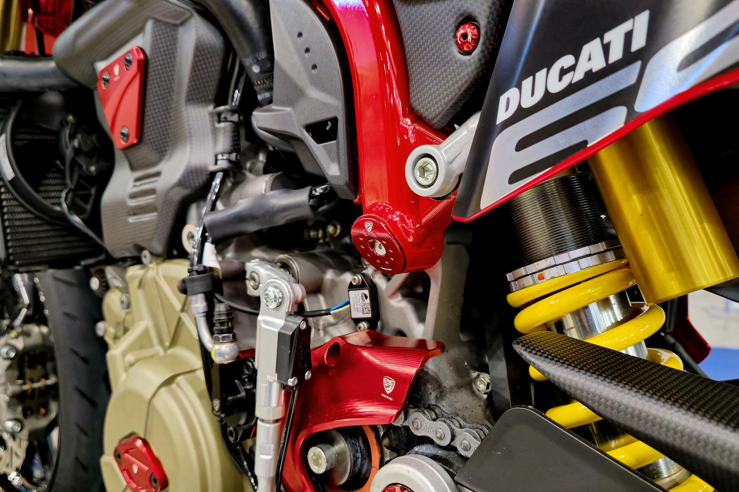 CNC Racing Rear Frame Plug Kit for the Ducati Hypermotard 698 Mono