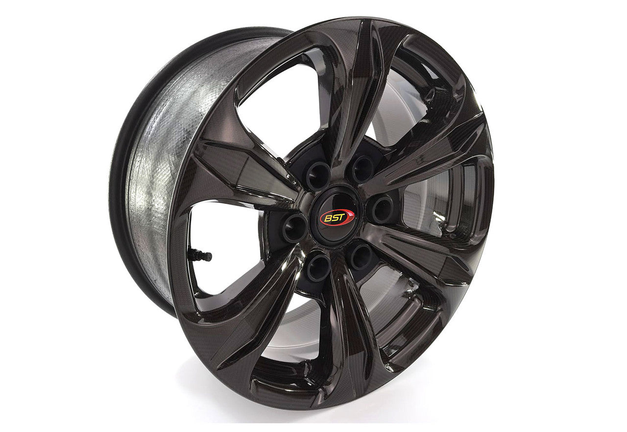 BST TUFF TEK 6 Spoke Carbon Fiber Wheel for the Ford F150 and Ranger (2015+), Jeep Wrangler JK (07-17) - 20 x 9