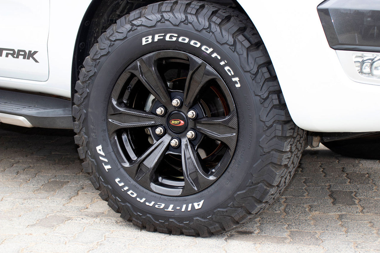 BST TUFF TEK 6 Spoke Carbon Fiber Wheel for the Ford F150 and Ranger (2015+), Jeep Wrangler JK (07-17) - 18 x 9