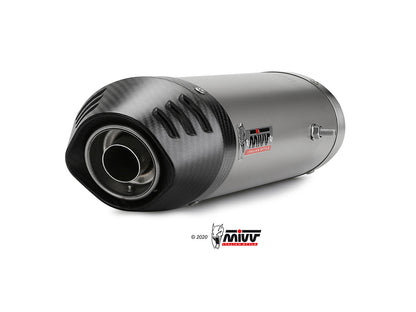 MIVV 2 Slip-on, Oval Titan, Sub-code/Underseat Exhaust For Ducati 848 07-13, 1098 07-11, 1198 09-12