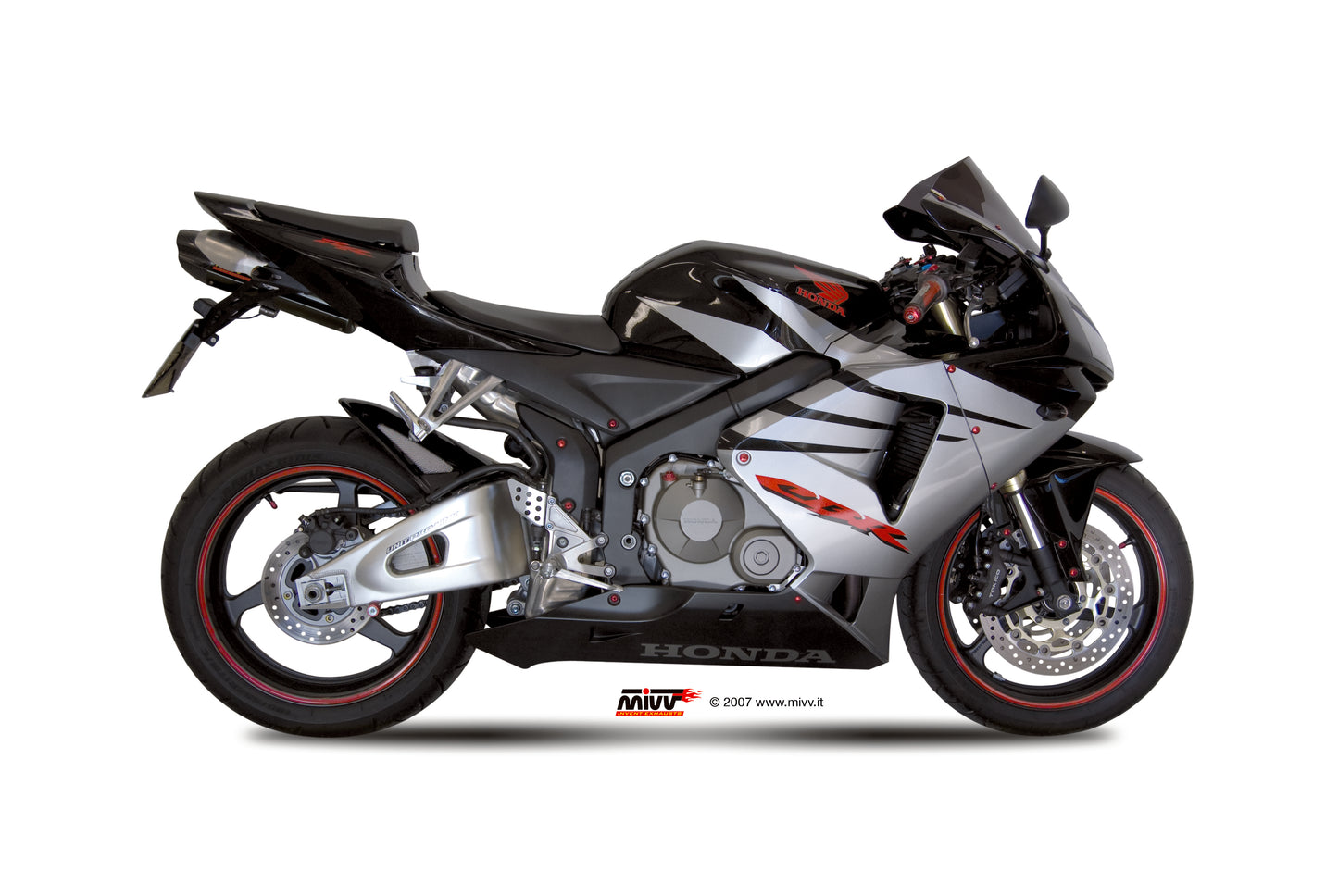 MIVV Slip-On, Suono Black, Sub-code/Underseat Exhaust For Honda CBR 600 RR 2005-2006