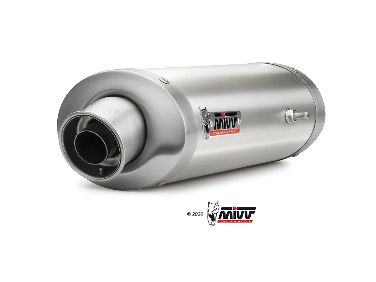 MIVV Slip-on, Oval Stainless Steel, Undertail/Underseat Exhaust For Kawasaki ZX-6R 2007-2008