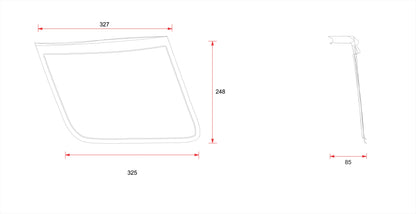 C-Racer Square Side Number Plates for SCR4 Seat - USNP4