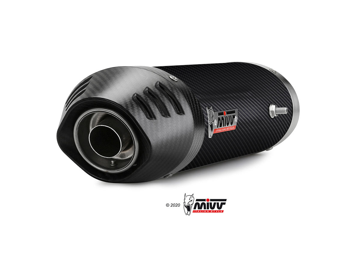 MIVV 2 Slip-on, Oval Carbon, Sub-code/Underseat Exhaust For Yamaha FZ6 / FZ6 Fazer 2004-2011