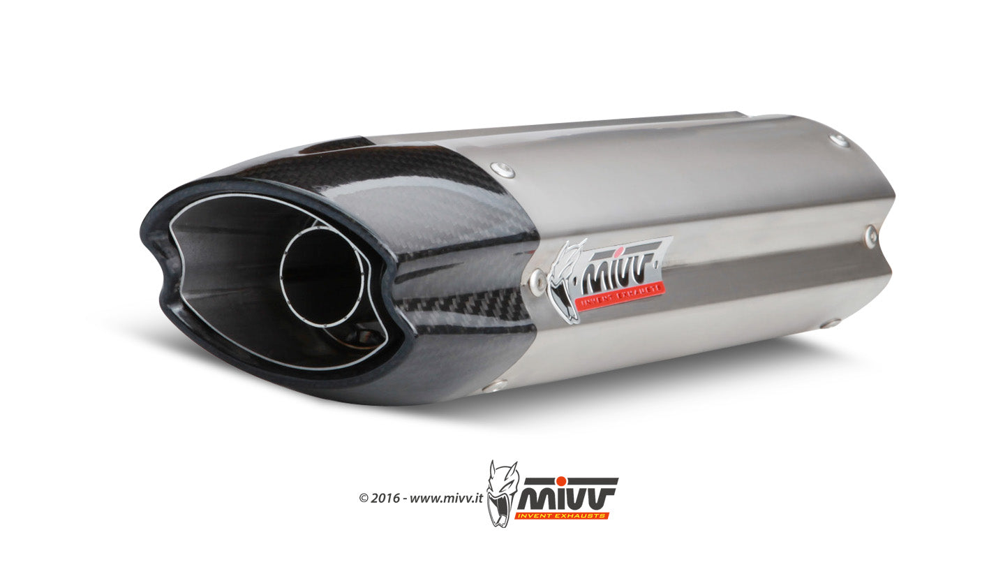 MIVV 2 Slip-on, Suono Stainless Steel, Sub-code/Underseat Exhaust For Yamaha FZ6 / FZ6 Fazer 2004-2011