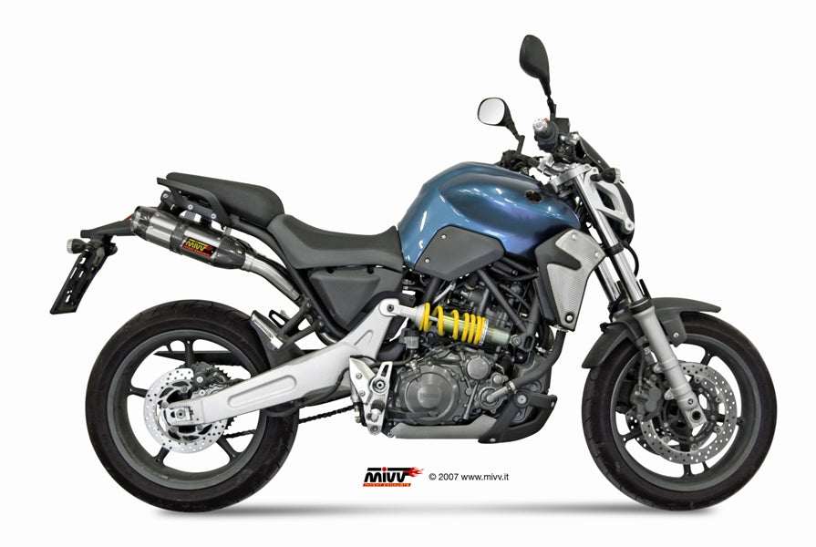 MIVV 2 Slip-on, Suono Stainless Steel, Sub-code/Underseat Exhaust For Yamaha MT-03 2006-2014