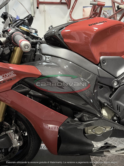 Carbonvani - Ducati Panigale V4 Carbon Fiber Upper Side Fairings (2025+)