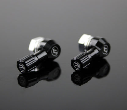Driven Racing Billet 90 Degree Valve Stems - 11.5mm for Honda, Kawasaki, Suzuki, Yamaha, and other Asian Models