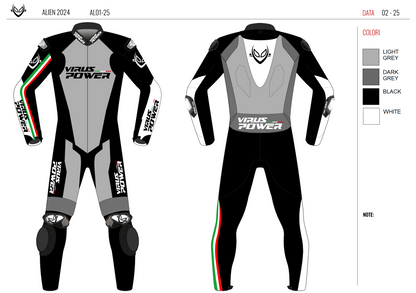 Virus Power Alien Textile Racing Suit with Helite Airbag System 2.0 - RACER Fit