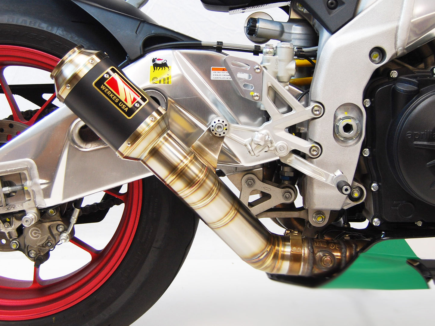 Competition Werkes GP Race Slip On High Exit Exhaust for the Aprilia RSV4 (15-16)