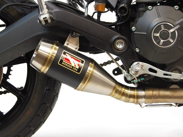 Competition Werkes GP Slip On Exhaust for Ducati Scrambler (800cc) and Monster 797 (15-22)